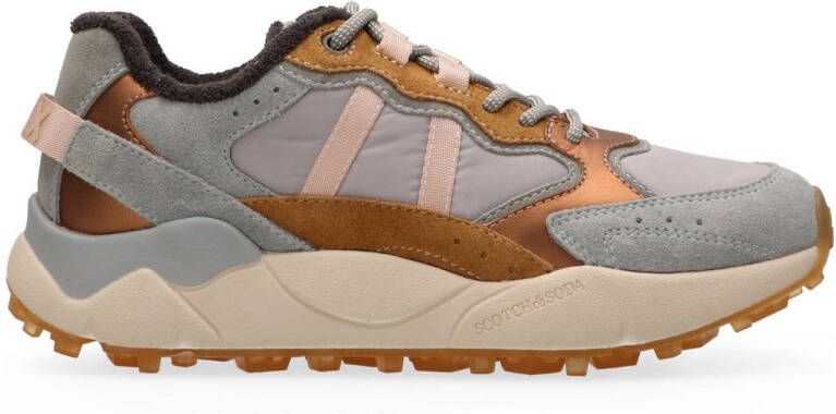 Scotch & Soda scotch&soda damessneakers mount w daim gris - Foto 1