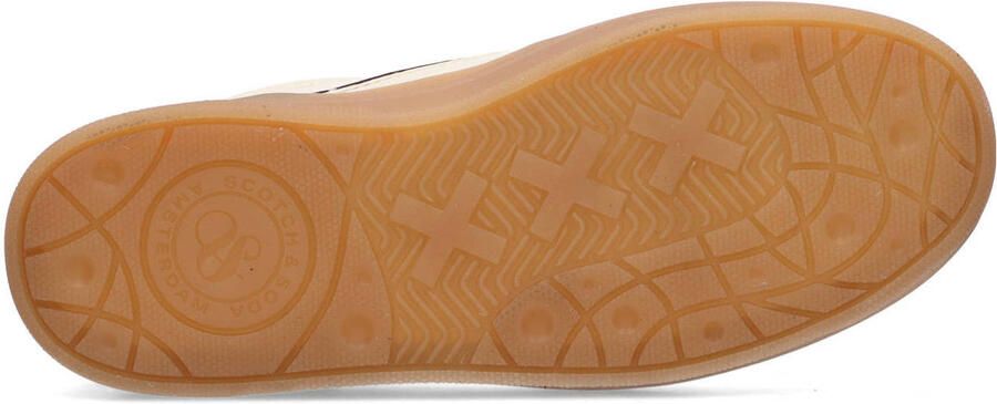 Scotch & Soda Minny leren sneakers wit bruin - Foto 3