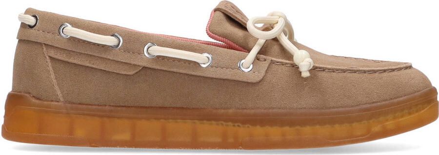 Scotch & Soda Nixie suède bootschoenen beige