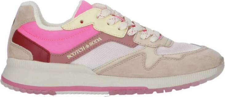 Scotch & Soda Vivi 23B suède sneakers beige roze