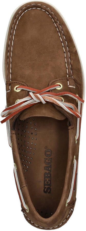 Sebago Dockside Nubuck leren bootschoenen bruin - Foto 3