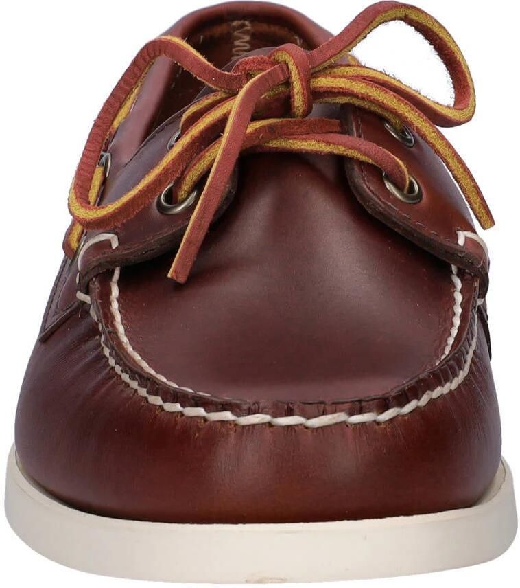 Sebago Dockside Waxed leren bootschoenen cognac - Foto 2