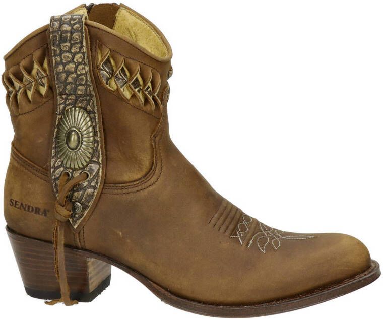 Sendra 14095 Debora nubuck cowboylaarzen cognac