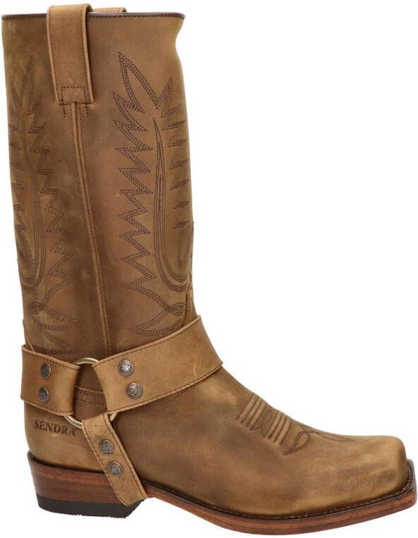 Sendra 17352 Pete Flex nubuck cowboylaarzen bruin