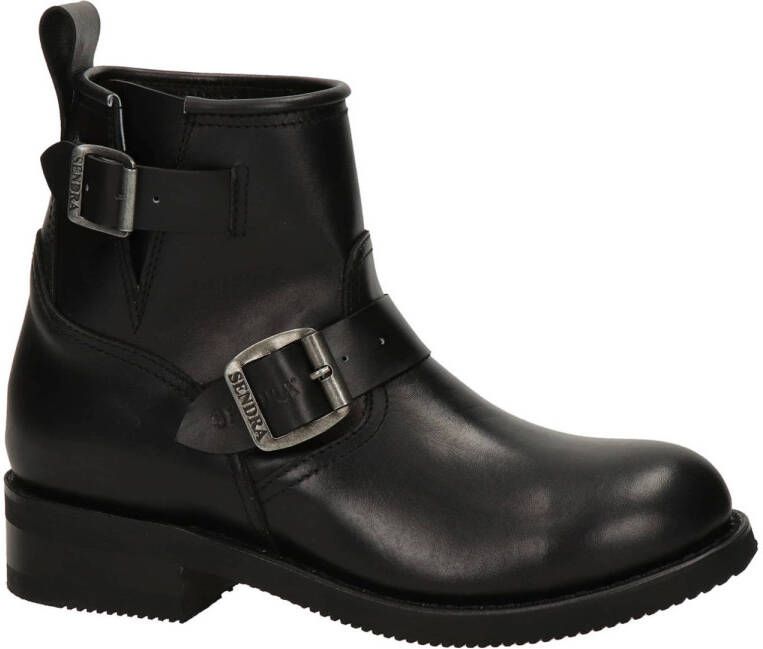 Sendra 2976 Carol leren bikerboots zwart