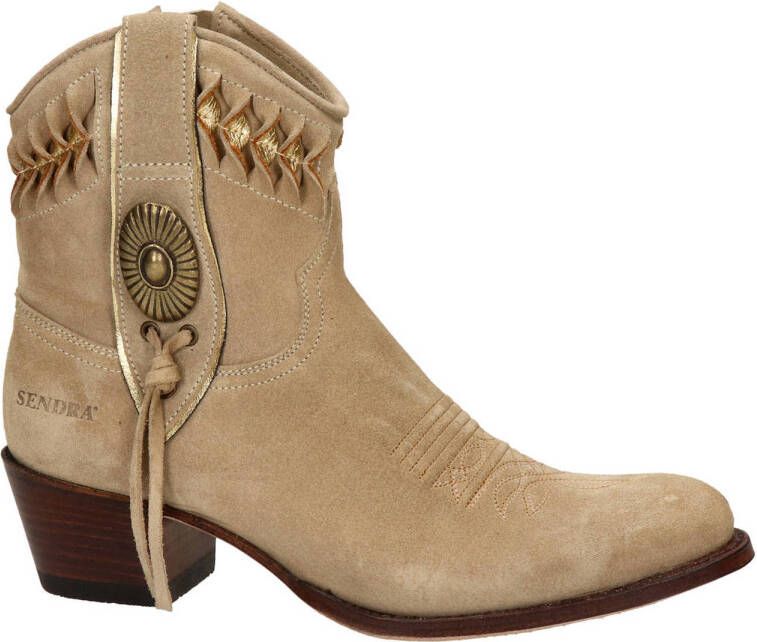 Sendra Debora Flex Insa suède cowboylaarzen beige