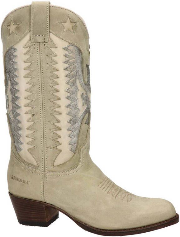 Sendra Debora Insa leren cowboylaarzen beige ecru