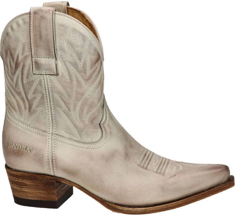 Sendra Gene Berdy leren cowboylaarzen ecru