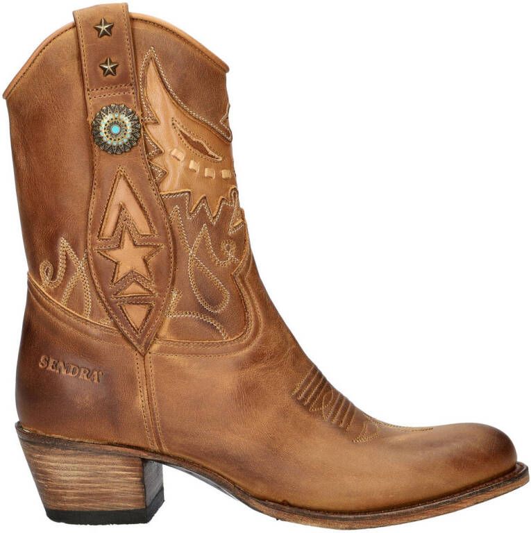 Sendra Debora Insa dames cowboylaars Bruin multi