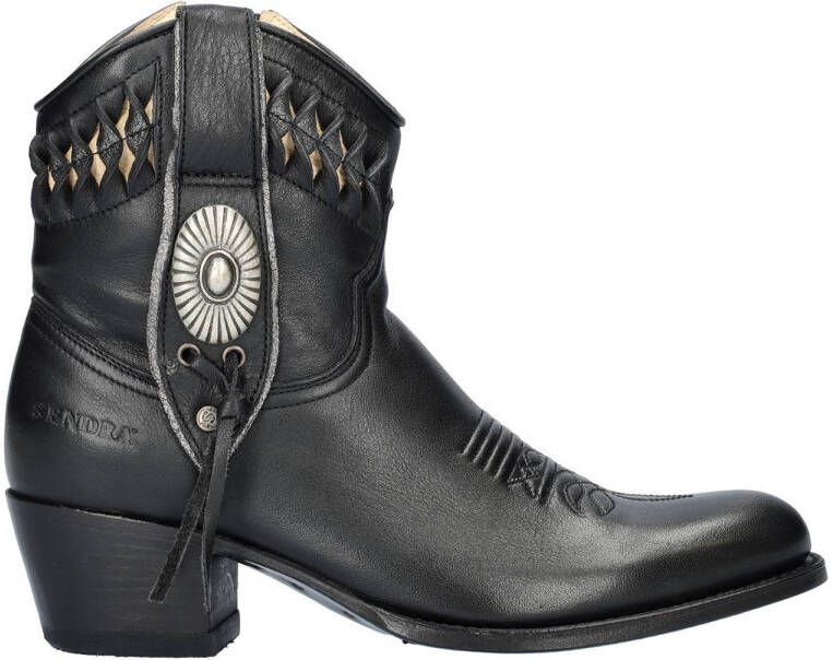 Sendra leren cowboylaarzen zwart