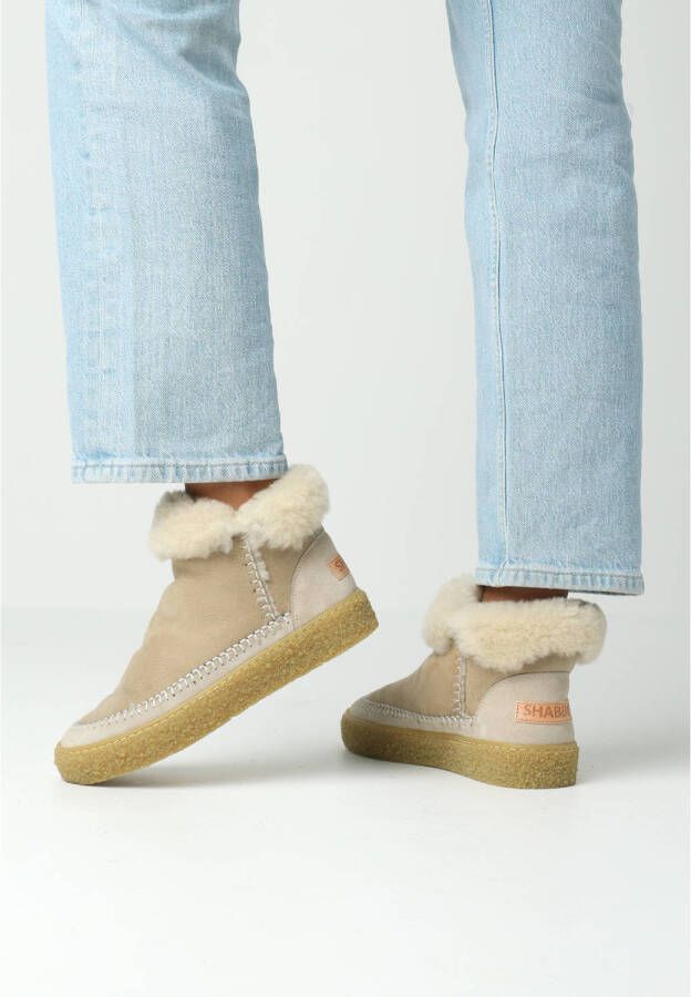 Shabbies Amsterdam Enkel Boot Chewy Moux Doubleface Beige Dames Laarzen