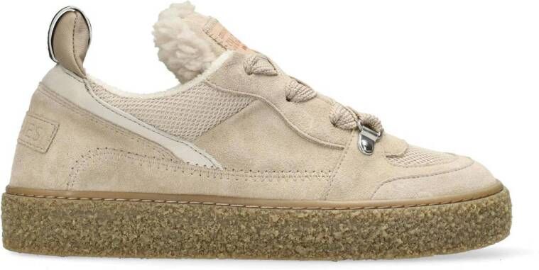 SHABBIES Lage Sneakers Dames Chewy Unna Maat: 38 Materiaal: Suède Kleur: Beige