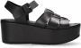 Shabbies Amsterdam Shabbies 170020215~~~~~~~~~~~~~~~~~~~~~ Sandalen met hak Zwart - Thumbnail 2