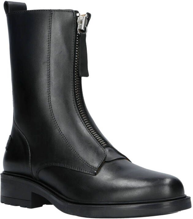 SHABBIES Enkelboots Dames Dean Zipa Maat: 40 Materiaal: Leer Kleur: Zwart - Foto 2