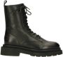 Shabbies Amsterdam Mirle leren veterboots zwart - Thumbnail 1