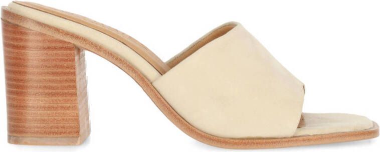 Shabbies Amsterdam nubuck muiltjes beige