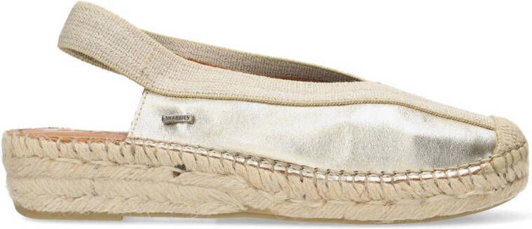 Shabbies Metallic Espadrille Slingback Sandal Yellow Dames