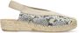 Shabbies Amsterdam Palma Ki Sling leren espadrilles met slangenprint beige zwart - Thumbnail 1