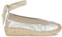 Shabbies Amsterdam Palma Kimono leren espadrilles zilver - Thumbnail 1