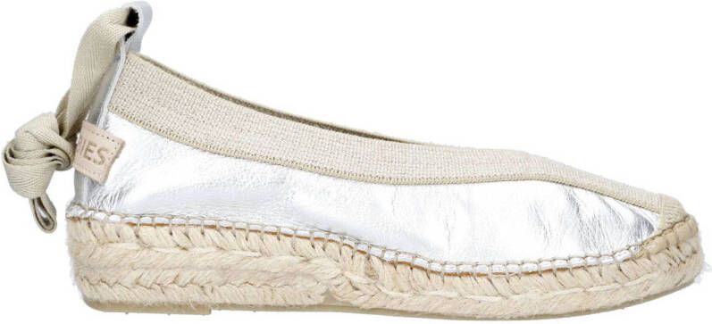 Shabbies Amsterdam PALMA Kimono leren espadrilles zilver