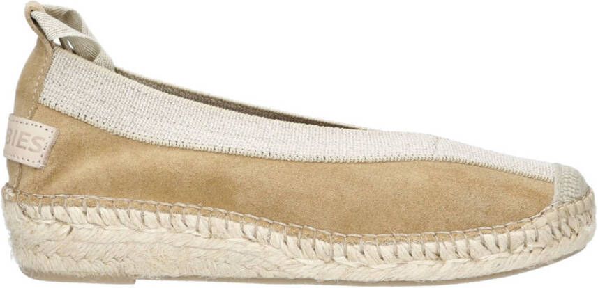 Shabbies Amsterdam PALMA Kimono suède espadrilles beige