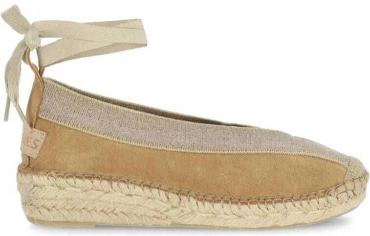 Shabbies Amsterdam Palma Kimono suède espadrilles donker zand