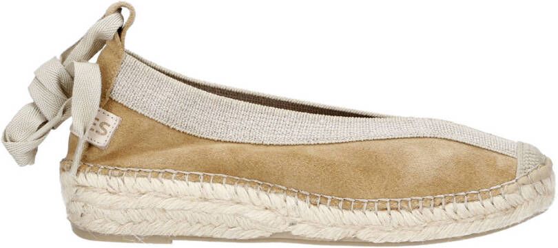 Shabbies Amsterdam PALMA Kimono suède espadrilles zand