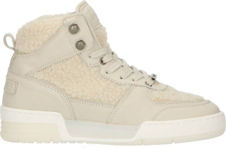 Shabbies Amsterdam 102020104 Mid Top Sneaker Nappa Leather Fur Q3