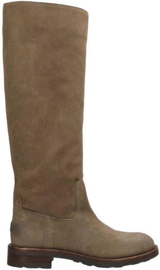 Shabbies Amsterdam Alyd Tuba leren laarzen taupe