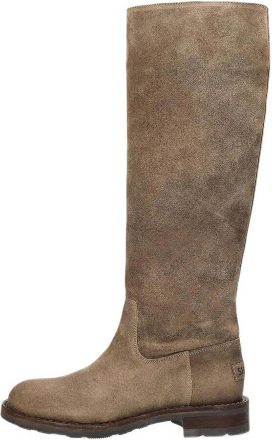 Shabbies Amsterdam Alyd Tuba suède hoge laarzen taupe