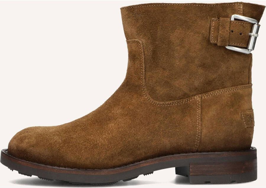 SHABBIES Enkelboots Dames Alyd Suède Cognac - Foto 2