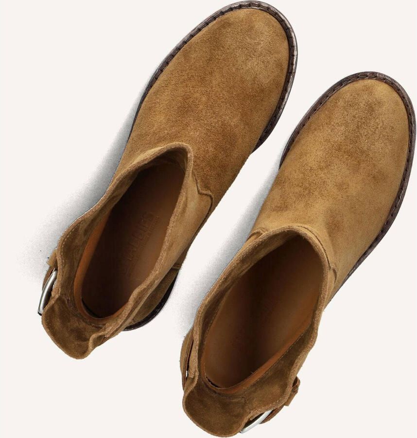 SHABBIES Enkelboots Dames Alyd Suède Cognac - Foto 3
