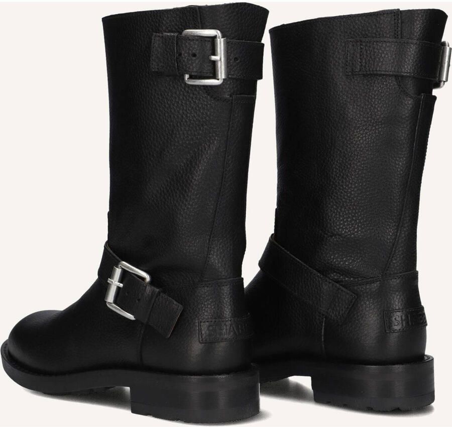 SHABBIES Biker Boots Dames Alyd Mia Maat: 40 Materiaal: Leer Kleur: Zwart - Foto 4