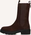 SHABBIES Chelsea Boots Dames Jacy Shelly Suède Bruin - Bruin