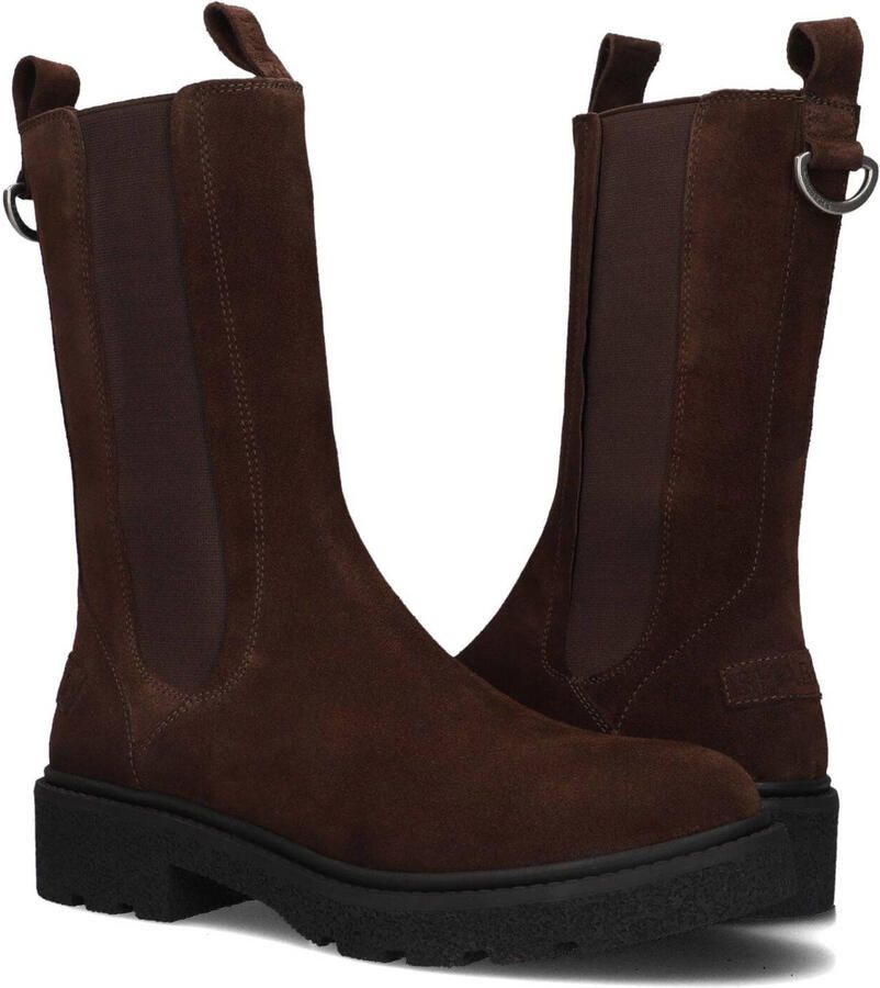 SHABBIES Chelsea Boots Dames Jacy Shelly Suède Bruin - Foto 5