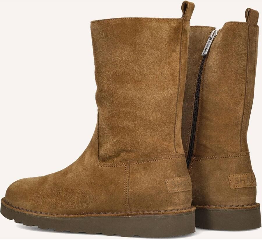 SHABBIES Enkelboots Dames Palissa Mia High Zip Suède Bruin - Foto 3
