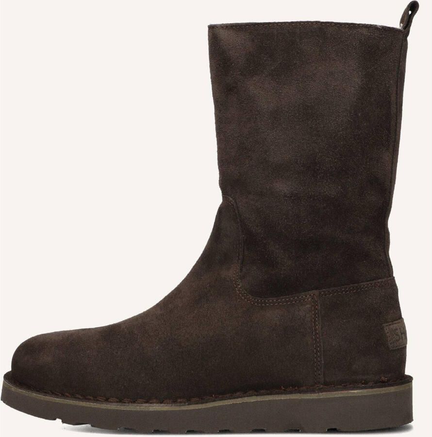 SHABBIES Enkelboots Dames Palissa Mia High Zip Suède Bruin - Foto 3