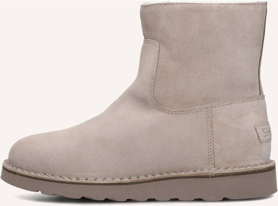 SHABBIES Enkelboots Dames Palissa Mia Zip Suède Beige - Foto 2