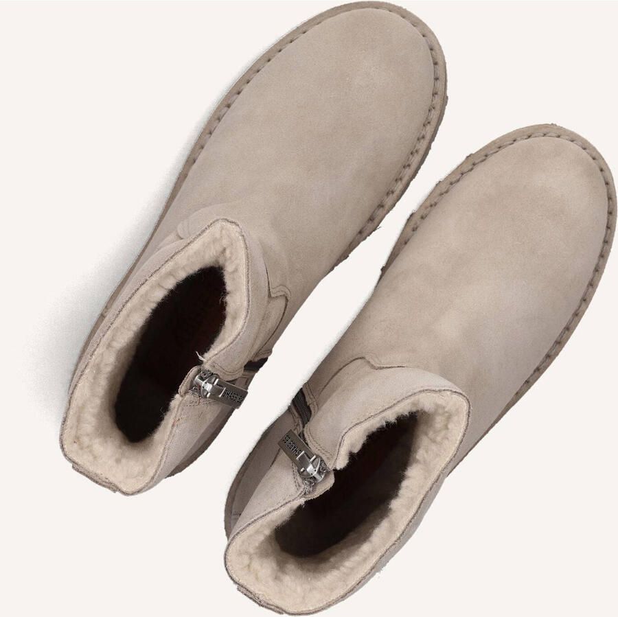 SHABBIES Enkelboots Dames Palissa Mia Zip Suède Beige - Foto 3