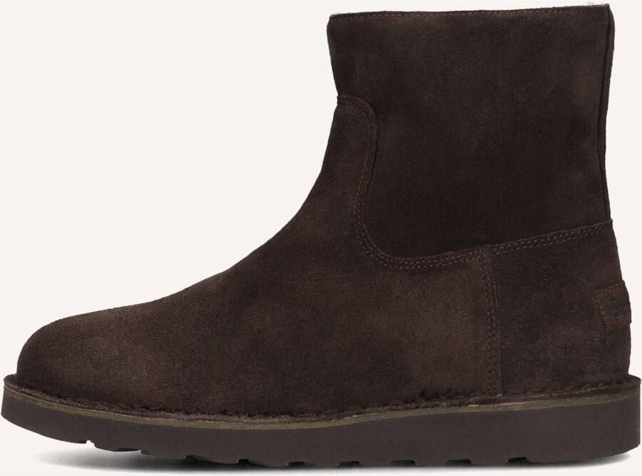 SHABBIES Enkelboots Dames Palissa Mia Zip Suède Bruin - Foto 2