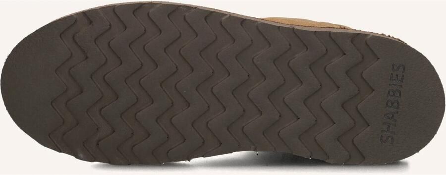 SHABBIES Enkelboots Dames Palissa Mia Zip Suède Cognac - Foto 3