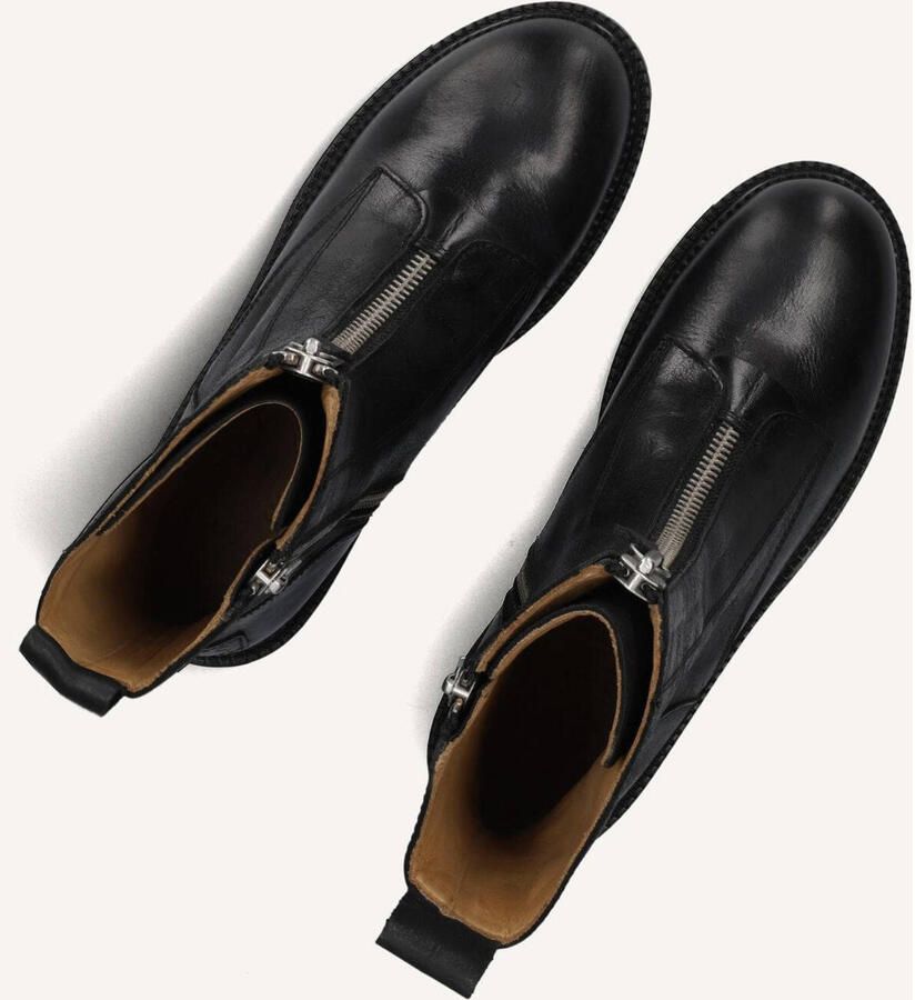 SHABBIES Enkelboots Dames Tirza Zipa Leer Zwart - Foto 6