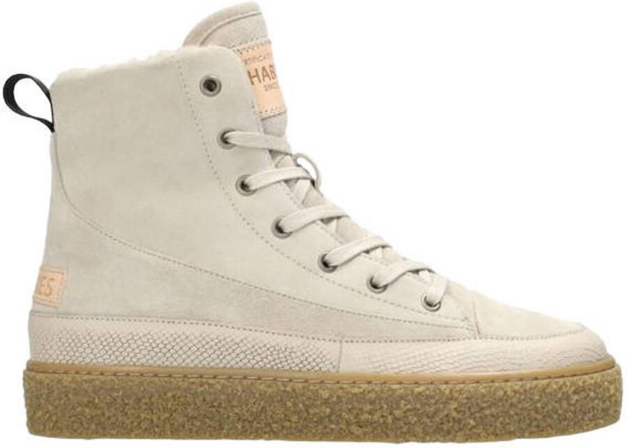 SHABBIES Hoge Sneakers Dames Chewy Lily Maat: 38 Materiaal: Suède Kleur: Grijs