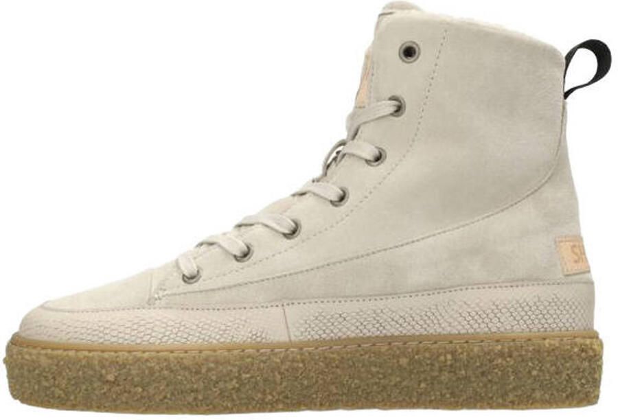 SHABBIES Hoge Sneakers Dames Chewy Lily Maat: 39 Materiaal: Suède Kleur: Grijs - Foto 3