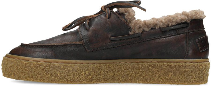 SHABBIES Veterschoenen Dames Chewy Moccasin Maat: 36 Materiaal: Leer Kleur: Bruin - Foto 8