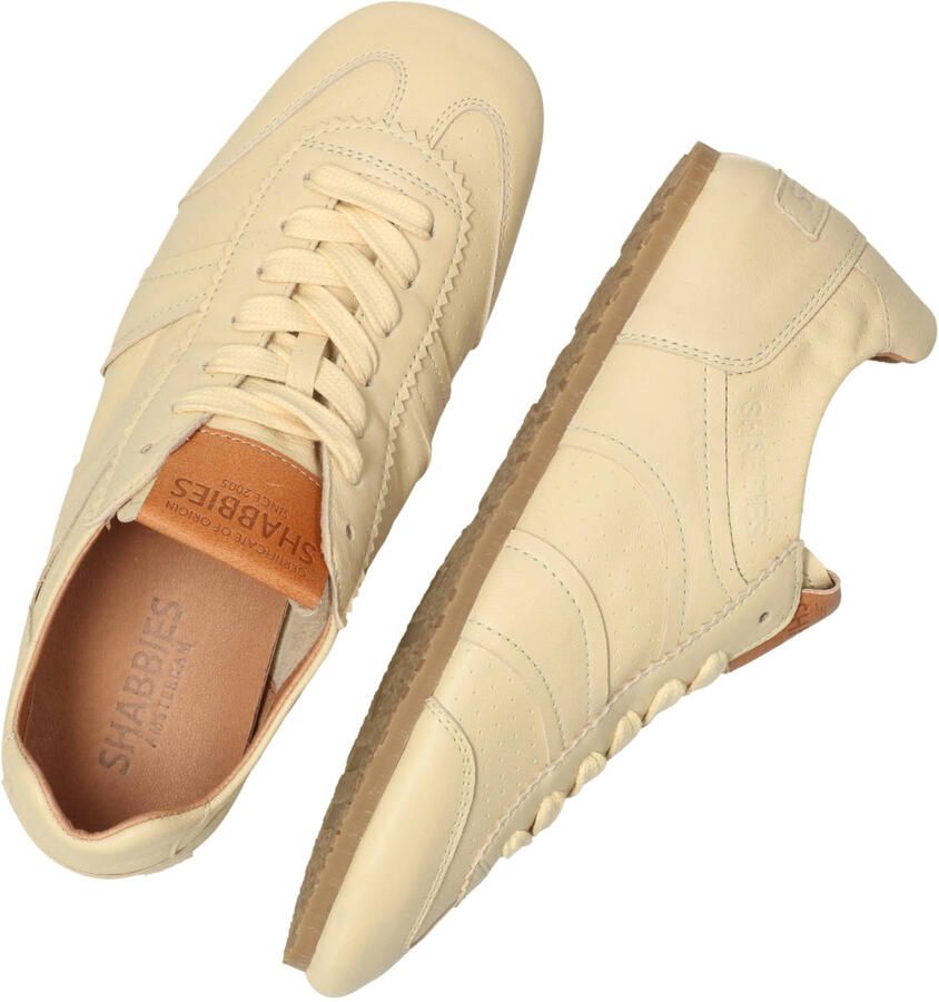 SHABBIES Lage Sneakers Dames Ciska Base Maat: 40 Materiaal: Leer Kleur: Beige - Foto 2