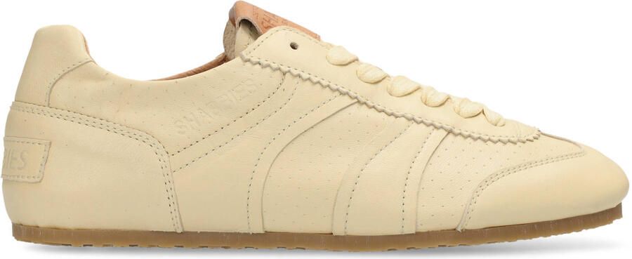 SHABBIES Lage Sneakers Dames Ciska Base Maat: 42 Materiaal: Leer Kleur: Beige