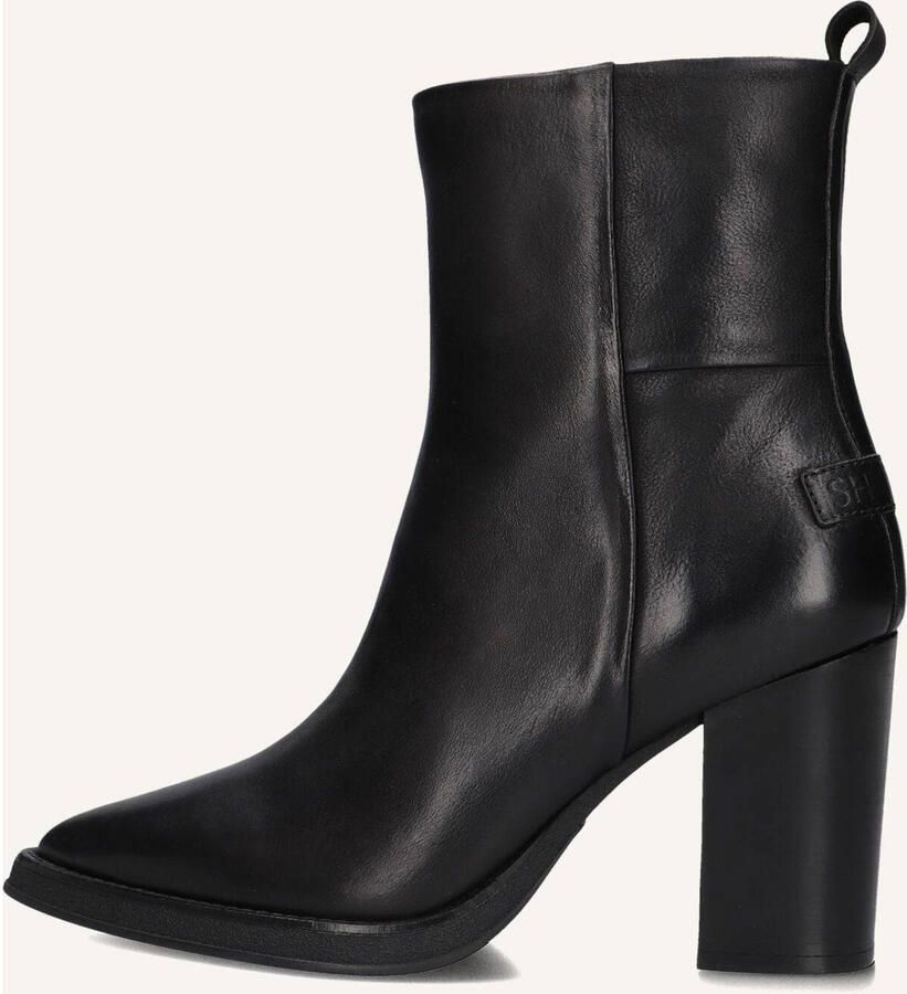 Shabbies Amsterdam Shabbies Grunch Ami Enkellaarsjes Enkelboots met rits Dames Zwart - Foto 4