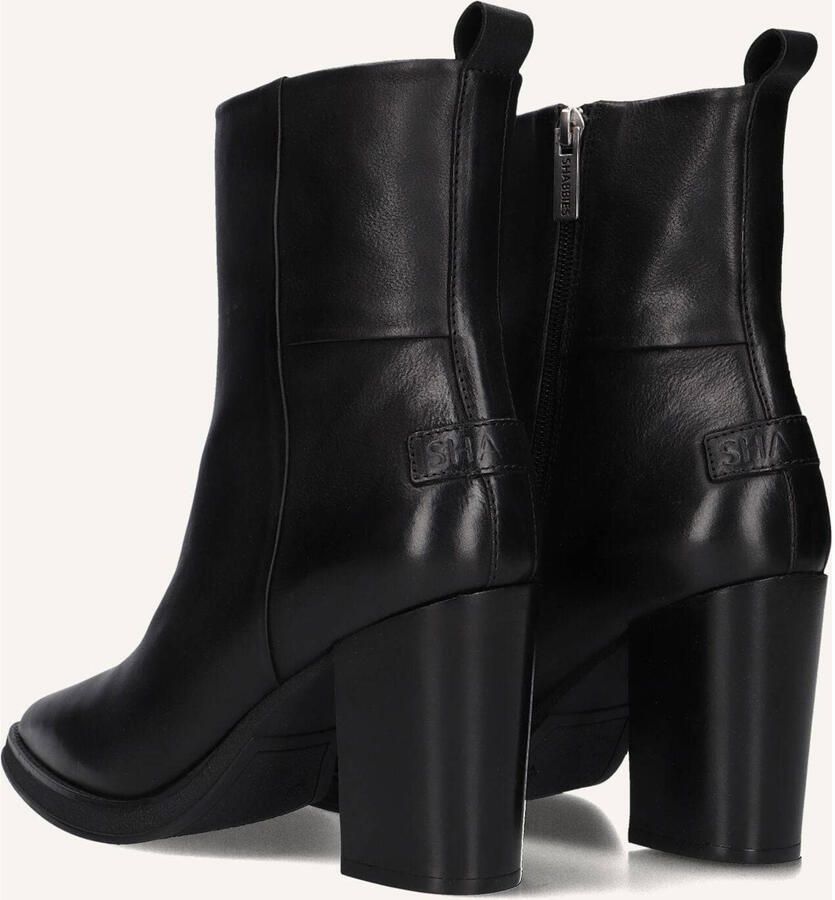 Shabbies Amsterdam Shabbies Grunch Ami Enkellaarsjes Enkelboots met rits Dames Zwart - Foto 3
