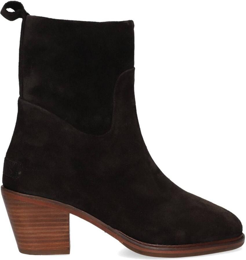 Shabbies Amsterdam Shabbies Joan Ankie Enkellaarsjes Enkelboots met rits Dames Zwart